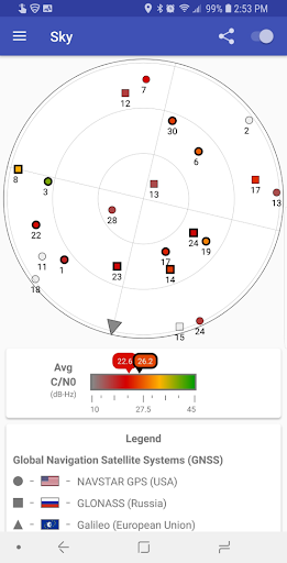 GPSTest screenshot 1