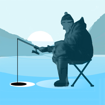 Ice fishing games for free. Fisherman simulator. icon