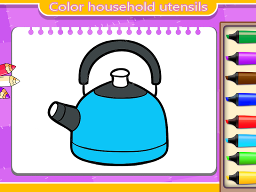 kitchen coloring book for kids screenshot 1