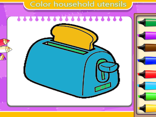 kitchen coloring book for kids screenshot 2