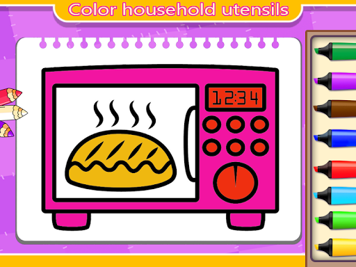 kitchen coloring book for kids screenshot 3